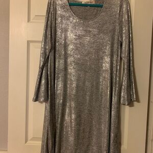 Silver Metallic Women's Dress